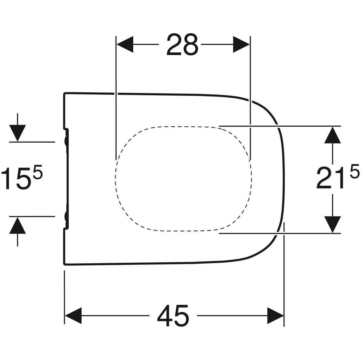 Geberit Smyle WC-ülőke, szögletes, keskeny design, sandwich kivitelű - Image 4