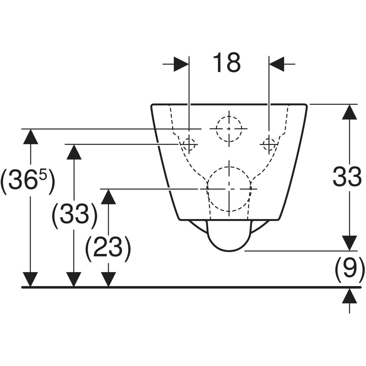 Geberit Smyle fali WC, szögletes, mélyöblítésű, zárt forma, Rimfree - Image 5
