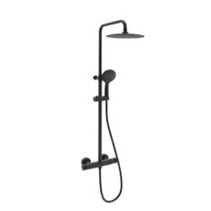 RamonSoler - 974401RP240NM Monotech Egykaros zuhanyrendszer, Matt Fekete