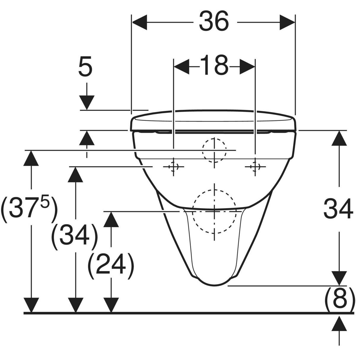 Geberit Selnova fali WC mélyöblítésű készlet, Rimfree, WC-ülőkével - Image 4