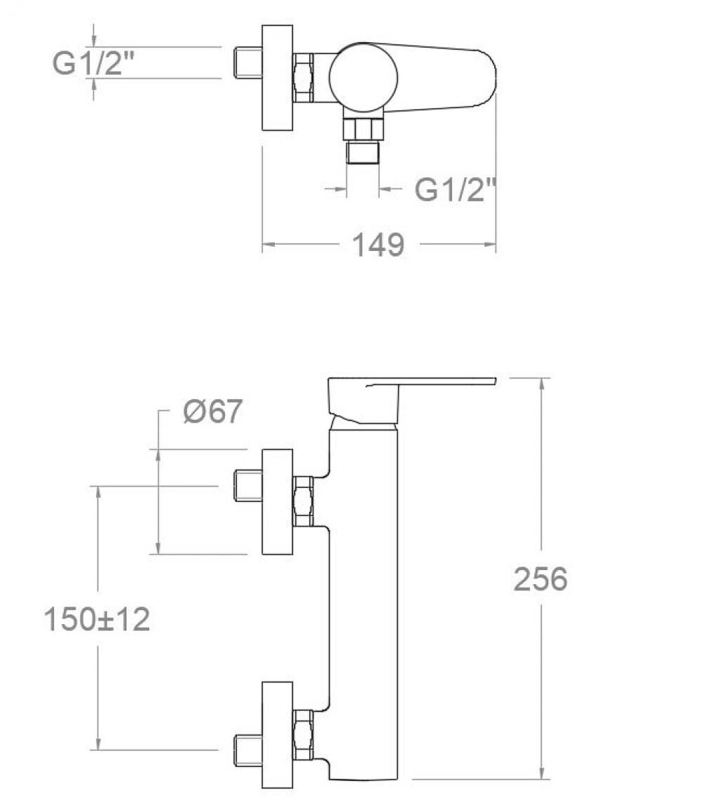 RamonSoler - 360801SOC Alexia zuhany csaptelep, Szálcsiszolt arany - Image 2