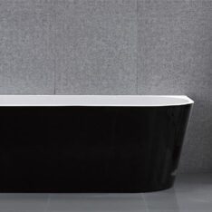 Calabria Matt Black szabadon álló kád matt fekete külsővel