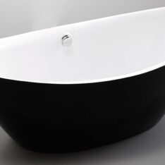 Arezzo Matt Black szabadon álló kád matt fekete külsővel