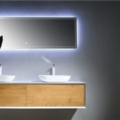 Miletos 180 fali LED tükör