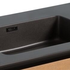 Tenebra 90 matt fekete top integrált mosdóval