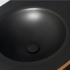 Tunis 120 matt fekete top integrált mosdóval