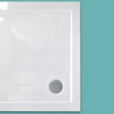 Zuhanytálca szögletes, lapos - 80x80x4 cm lefolyóval