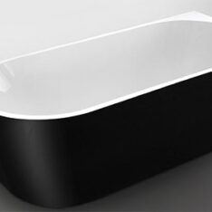 Calabria Black szabadon álló kád fekete külsővel