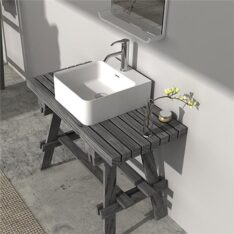 Country szekrény mosdóval, tükör