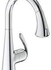 Zedra egykaros kihuzható fejes magas kifolyós mosogató csaptelep