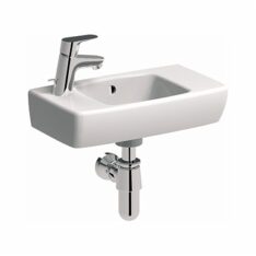 KOLO Nova Pro kézmosó, szögletes, túlfolyóval, bal oldali csaplyukkal, 45 x 25 cm