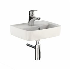 KOLO Rekord bútorba építhető szögletes mosdó, túlfolyóval, csaplyukkal, 40 x 31 cm