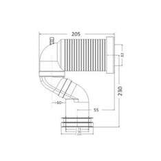 "S" Bekötő ?S? WC bekötő álló- és monoblokkos WC-hez