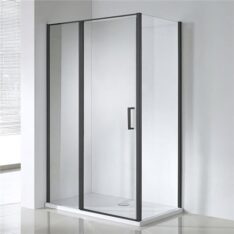 Triton Black 1 nyílóajtós szögletes zuhanykabin, Easy Cleannel