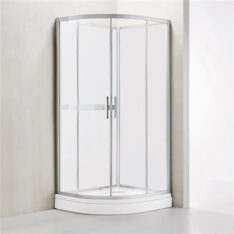 Vivara kabin fehér üveg hátfallal, tálcával